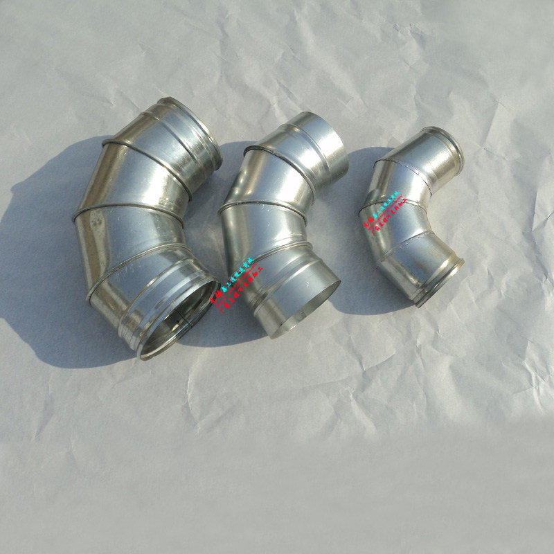 Ventilation Duct Pipe Elbow Spiral Duct Elbow Smoke Exhaust Duct Elbow White Sheet Iron elbow galvanized wind pipe 90 degrees