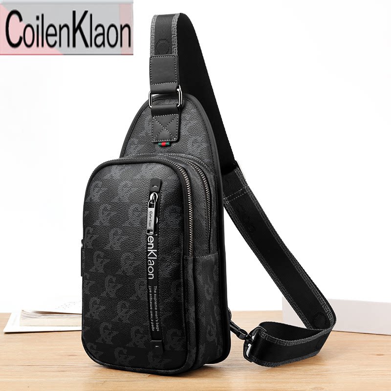 Coilen Klaon Men's Chest Bag Men's Bag Casual Crossbody Bag Shoulder Bag Fashion Small Backpack Chest Bag