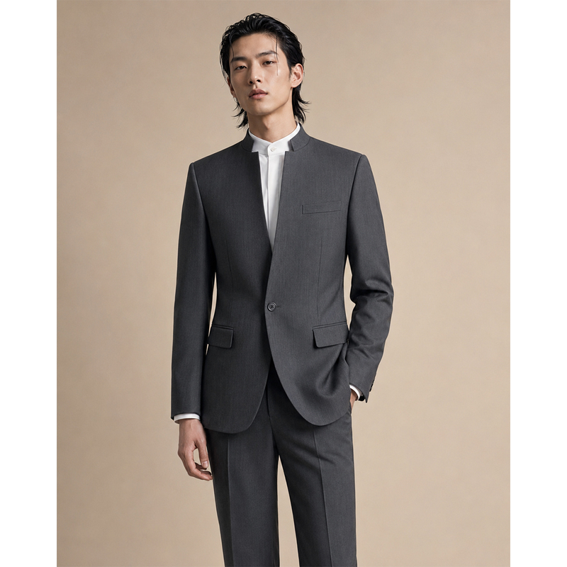 Urbanriot Original New Chinese-Style Stand-Up Collar Suit Men's Suit Groom Wedding Casual Dress Zhongshan Suit Men Urbanriot Original New Chinese-Style Stand-Up Collar Suit Men's Suit Groom Wedding Casual Dress Zhongshan Suit Men