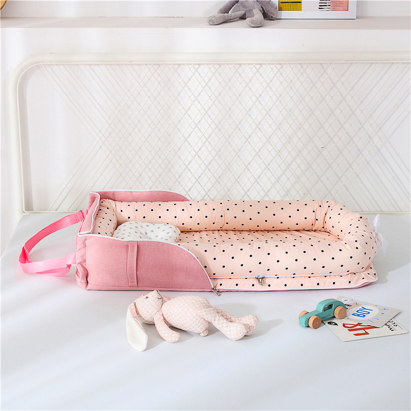 Portable anti-shock bed middle bed infant bed newborn baby bed summer kang bed bed bed
