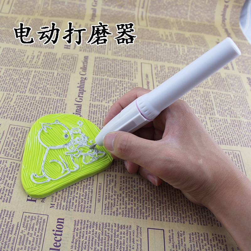 Rubber stamp blank gadget DIY gadget Four grinding heads replaceable electric grinder