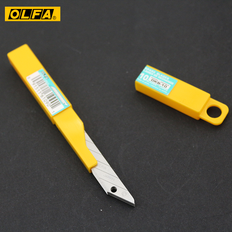 Imported Japan OLFA 30 degrees Sharp Corner Beauty Work Knife Sheet DKB-10 Wallpaper Adhesive Film Blade 10 Pieces