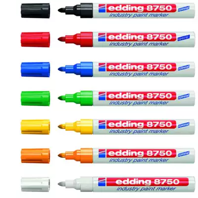 German imported edding8750 Aidi oil-proof high temperature metal oil surface marker pen dust surface industrial paint pen mirror metal pen marking oil pen