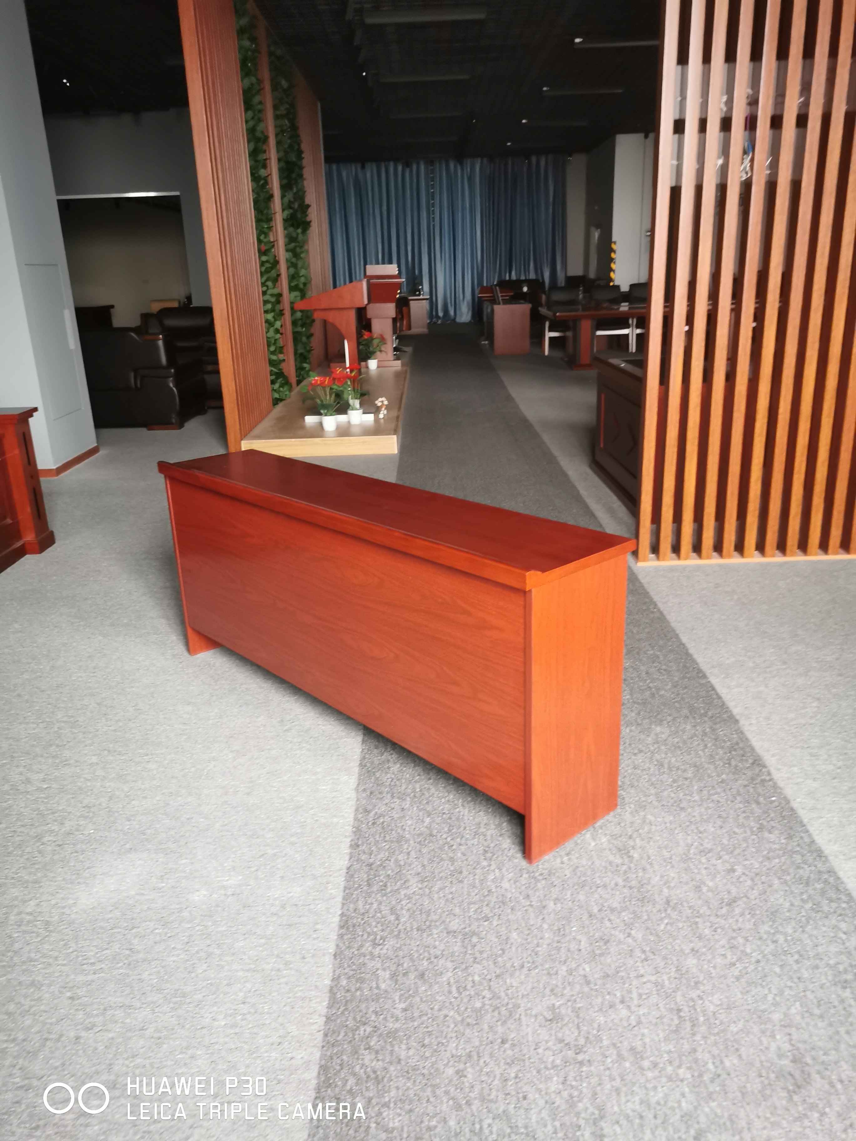 Red Hu Peach Wood Meeting Room Composition Double Staff Training Table Students Class Table And Chairs Paint Solid Wood Leather Strip Table-Taobao