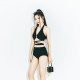 Junior Qi ຕົ້ນສະບັບ hot girl strap bikini high waist retro cool queen style niche high-end women swimsuit