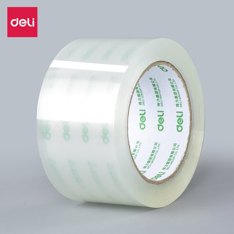 Deli scotch tape sealing bandwidth tape packing tape high viscosity is not easy to break the packaging tape paper large roll