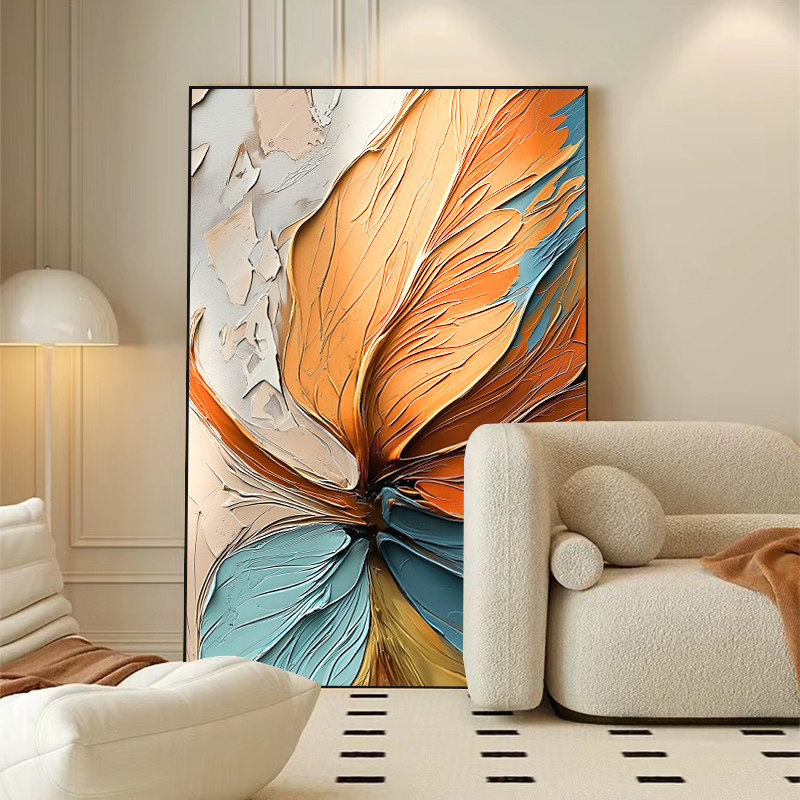 Modern Minimalist and Relaxed Decorative Painting, Textured Decorative Painting for Entrance Hall, Corridor, and Hallway, Aluminum Alloy Decorative Painting