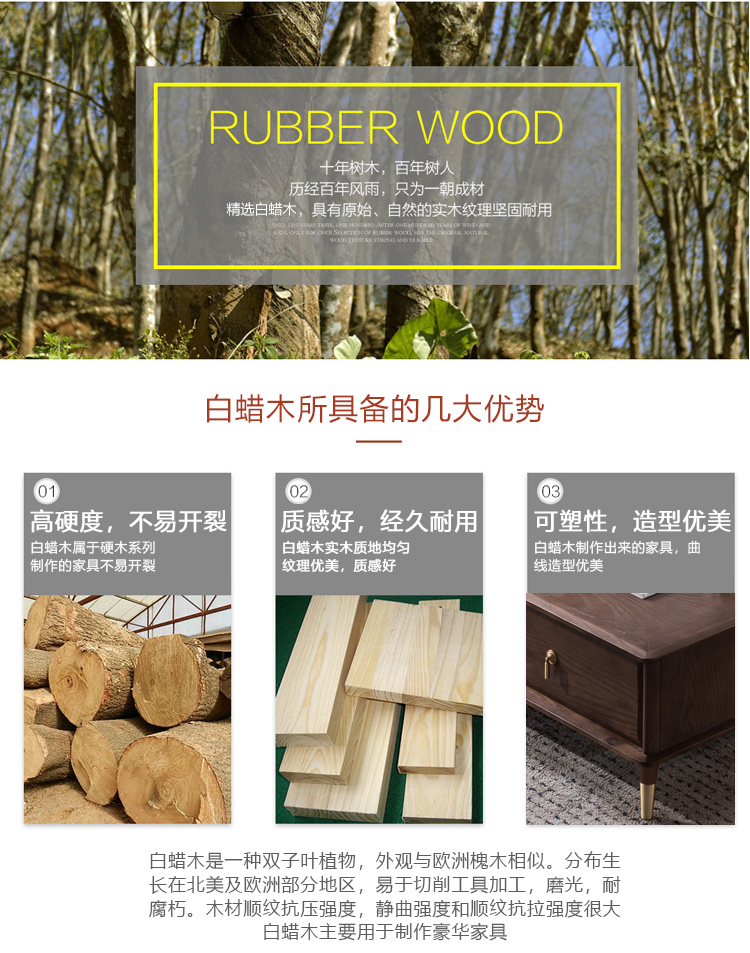 Bàn cà phê gỗ rắn Bắc Âu hiện đại tối giản căn hộ nhỏ gỗ óc chó màu bàn trà mới Trung Quốc đồng gỗ bàn trà phòng khách đồ nội thất - Bàn trà bộ bàn ghế sofa phòng khách