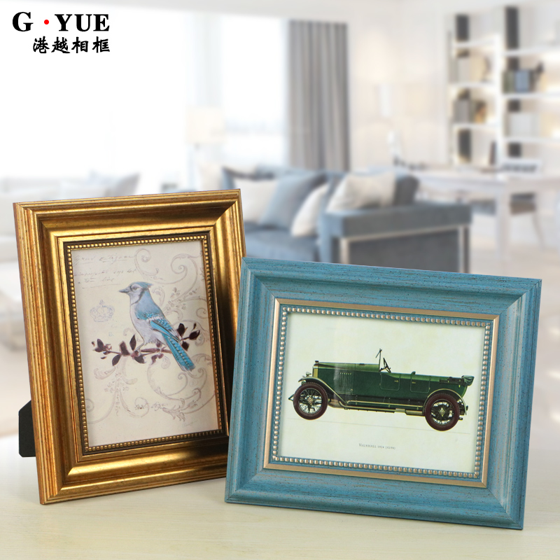 Resin environmental protection 3 5 6 7 8 10 12 inch A4 simple photo frame table hanging wall combination picture frame support customization