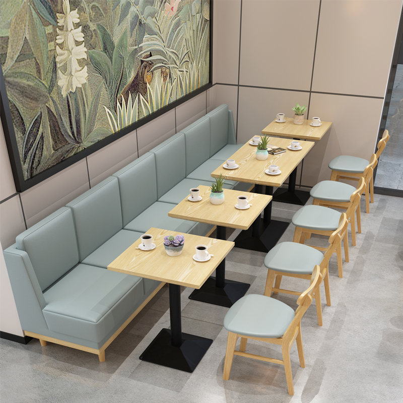 Net Red Restaurant Cafe CardCoffee Cafe Catering Catering Hamburg Western Restaurant Dessert Milk Tea Shop Table and Chair Combination