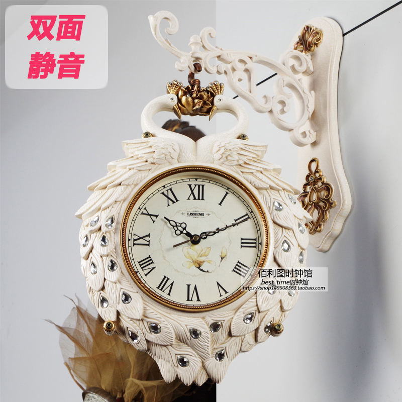 Usd 116 82 Li Sheng Pea Art Double Sided Clock Bedroom Living Li Sheng Pea Art Double Sided Clock Bedroom Living Room Hanging Table European Style