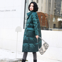 ul home european standing ogasy bifacial wearing down clothing women over knee long section 2021 new winter big signs coat trends