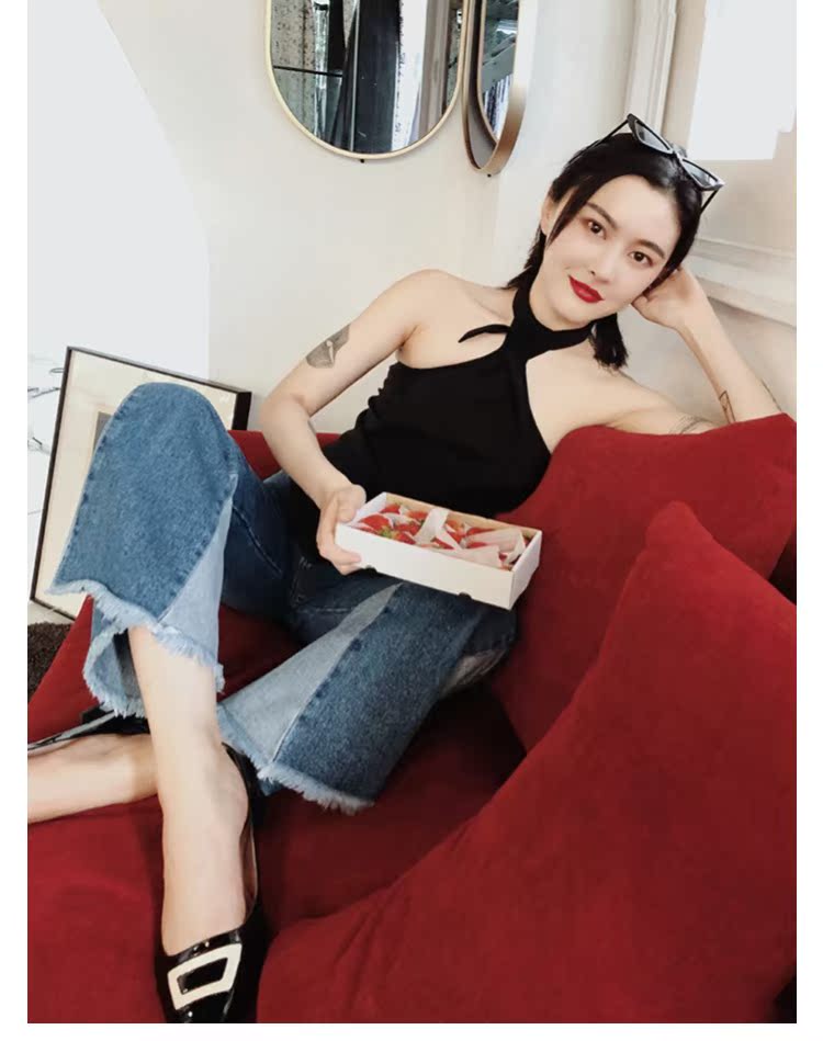 DUO Zhixiansheng lụa đen nhỏ tạp dề 2018 mới đồ lót nữ