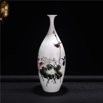 Jingdezhen porcelain large vase hand-painted glaze color and decoration gift ornaments for your living room home new house