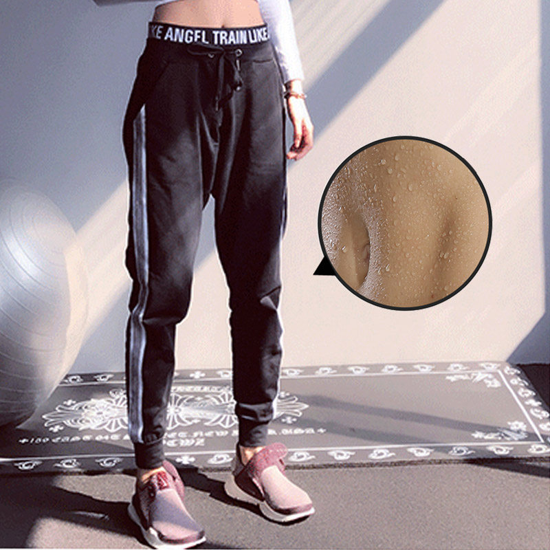 Sweat pants women loose stovepipe running sports fitness pants fever weight loss clothes sweat clothes fat burning sweat clothes suit