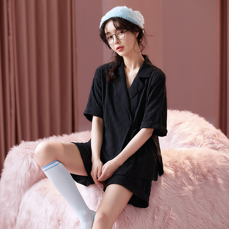 Palace Butterfly Sleepwear Women's Summer Pure Cotton Short Sleeves Thin Japanese and suit Advanced senses can be worn outside of the cool home Home Clothing