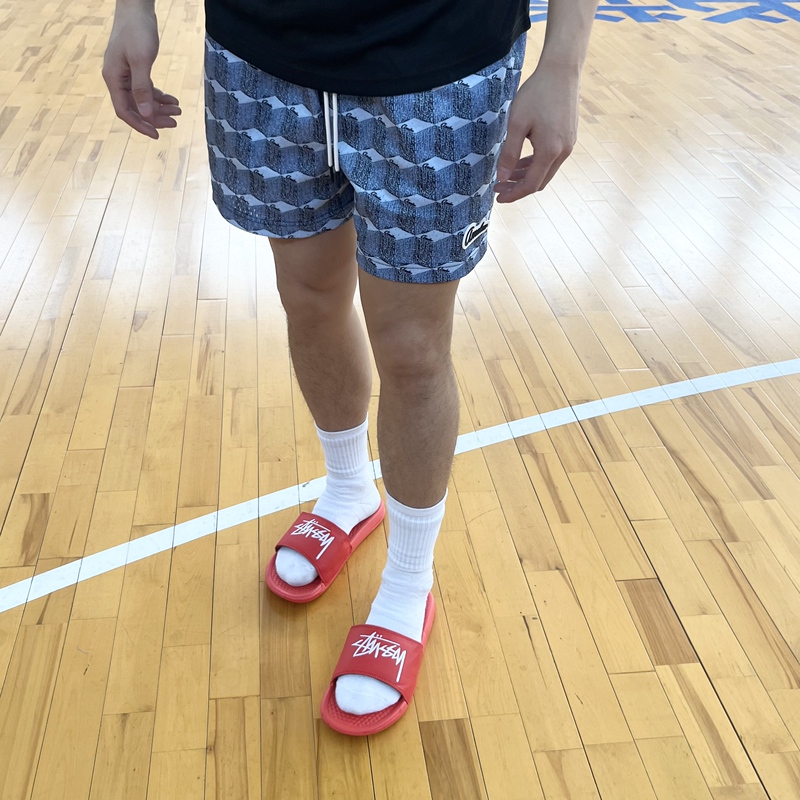 Amateur Summer American-Style Shorts with All-Over Print, Knee-Length Shorts for Men, European and American Sports Casual Versatile Five-Point Shorts