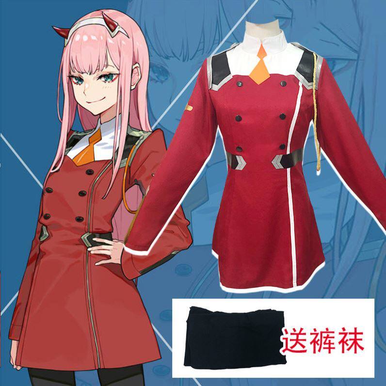 DARLINGintheFRANXX heroine 02cos clothing team Strelitzia live-action animation men's and women's clothing cosplay clothing