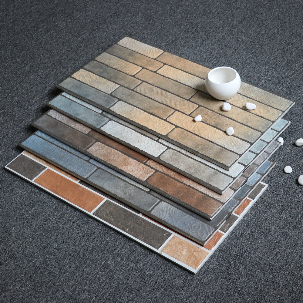 Villa Garden Classical Antique Wall Brick And Floor Tiles Anti-Slip Wall Full Porcelain Cultural Stone External Wall Balcony Brick 300x600