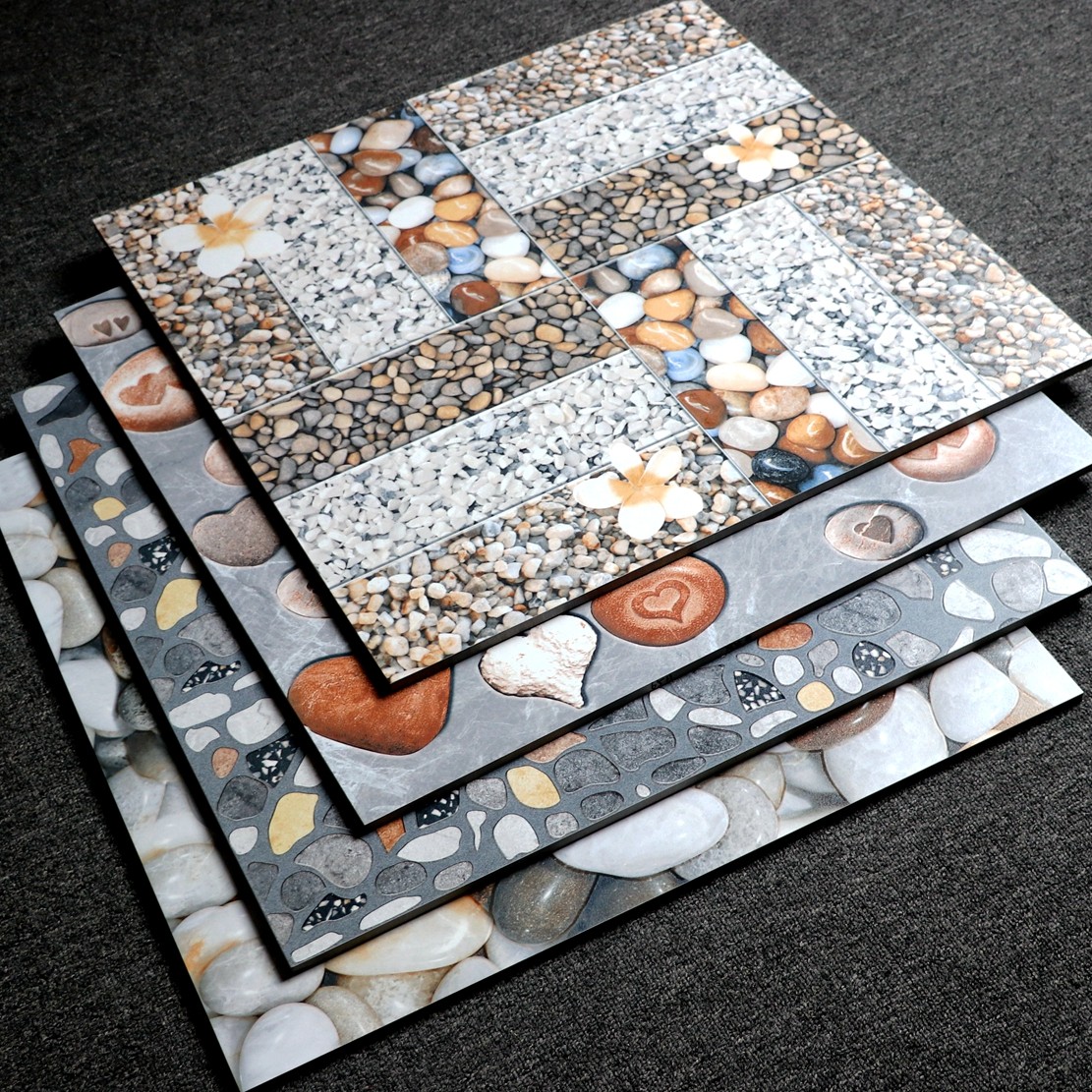 3D stereo fine cobble flux antifreeze resistance to antifreeze - resistant tiles of 600x600 garden balcony