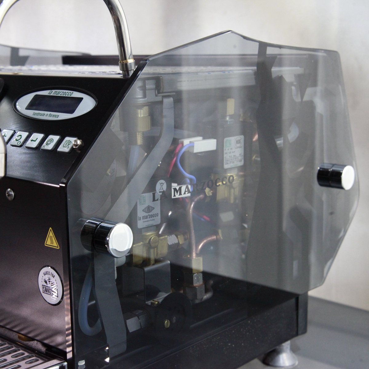 Hot mom lamarzocco GS3 semi-automatic coffee machine modification part frosted glass side panel black white - Taobao