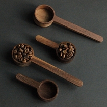 COFFEEISLIFE Boutique Black Walnut Coffee Bean Spoon Japanese Retro Long Handle Short Handle Measuring Spoon 8 10g
