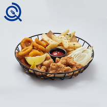  American creative tableware Bar Western restaurant fried products Fries loading plate Fried chicken fried snack plate Bread basket