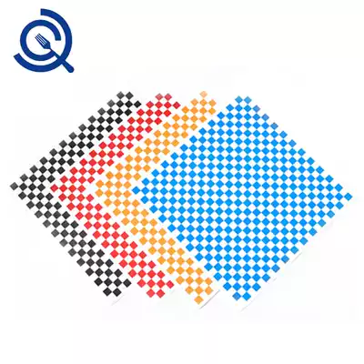 American style Western restaurant Red Plaid greasy paper fries mat paper snack fried chicken bread grease barrier paper 30*30