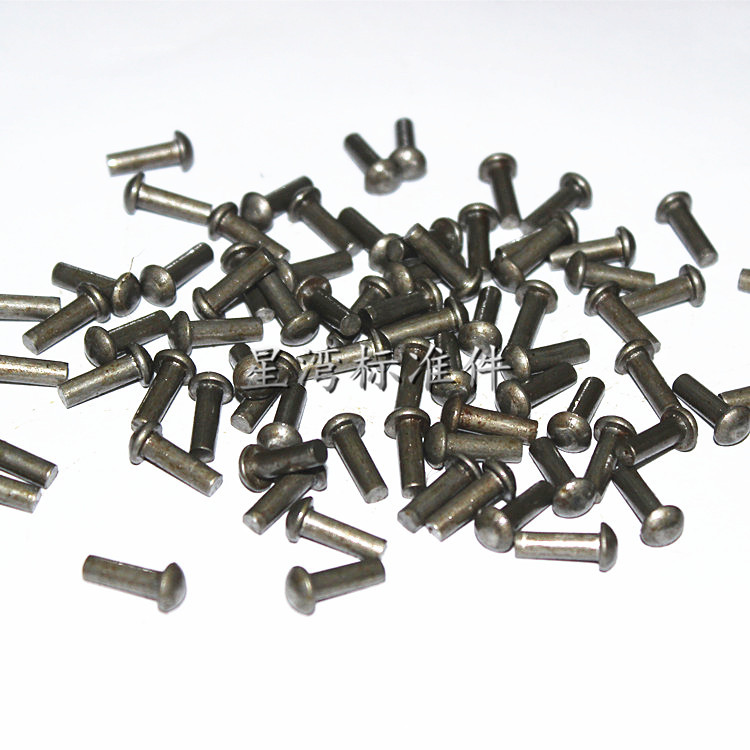 GB867 semi-circle head solid iron rivet natural color M5 round head hand hit knockout type natural iron rivet 5 male