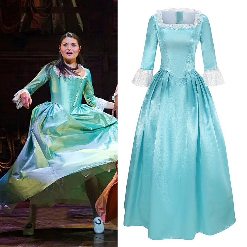 Dazzling Stage Performance Costumes Hamilton Eliza Schuyler Peggy Theatrical Stage Costumes Cosplay Costumes