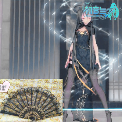 taobao agent Xuan Man spotted Golden Silk Towel Fan V Home LUKA Patrol Cheongsam Girl Luo Tianyi Fan