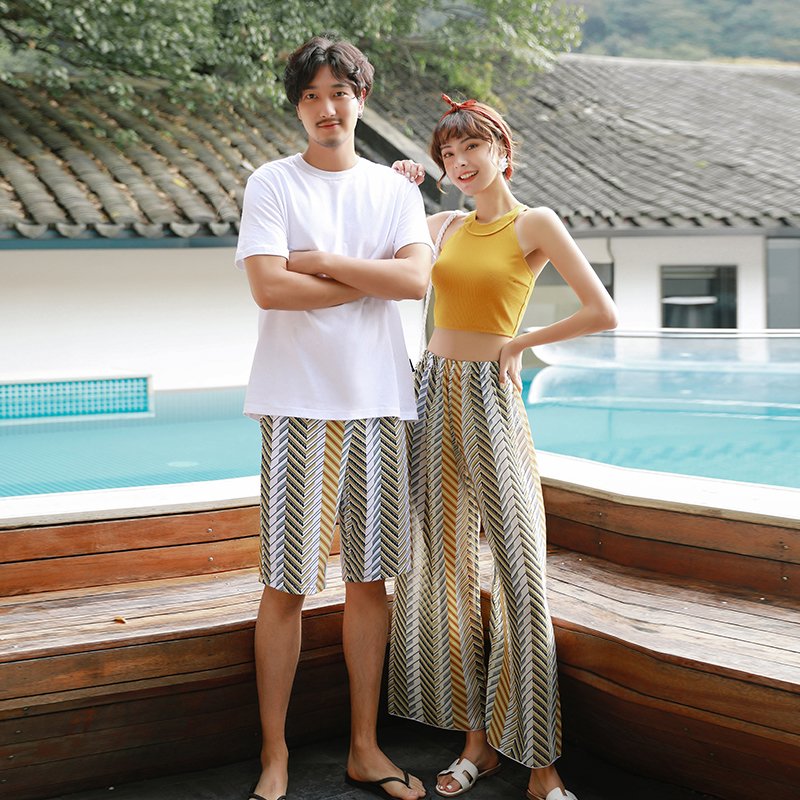 Couple Swimsuit Two Piece Small Breaky Small Bubble Spa Holiday Trouser Qingfresh Beach Swimming Clothes