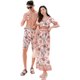 2024 New Couple Swimsuit Women's Bikini Split Floral Long Skirt Small Breast Slimming Seaside Resort Hot Spring Swimwear