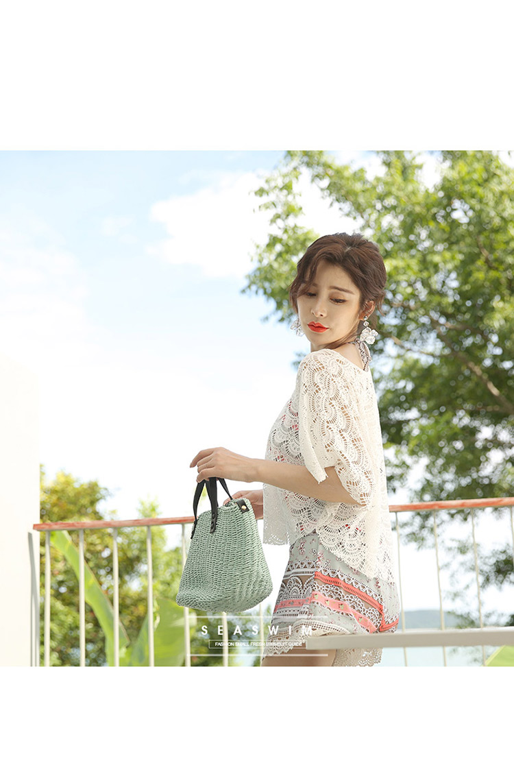 Cặp đôi đồ bơi chia đôi ngực nhỏ thu gom cỡ lớn che bụng là bong bóng mỏng suối nước nóng khu nghỉ mát nhỏ bơi tươi đồ đôi đi biển nam nữ