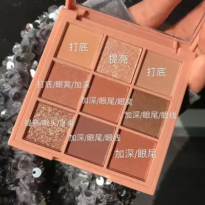 Perfect Girl Diary Nine-color Eyeshadow Plate bling Flash Powder Pearlescent Female Beginner Earth Color ins Super Fire