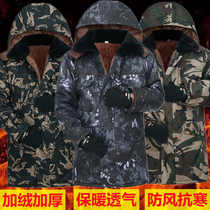 Winter thickened Mens Lianhood Anti-cold cotton clothing Cold Cuts Factory Large size Long-style abrasion-proof Lawkeeping warm and large cotton padded jacket