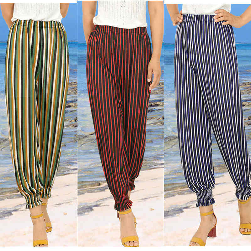 Thin Summer Loose Light Cage Pants Lady Seaside Resort Sunscreen Sunscreen Pants Plus Fat Home Mom Pants Home Pants