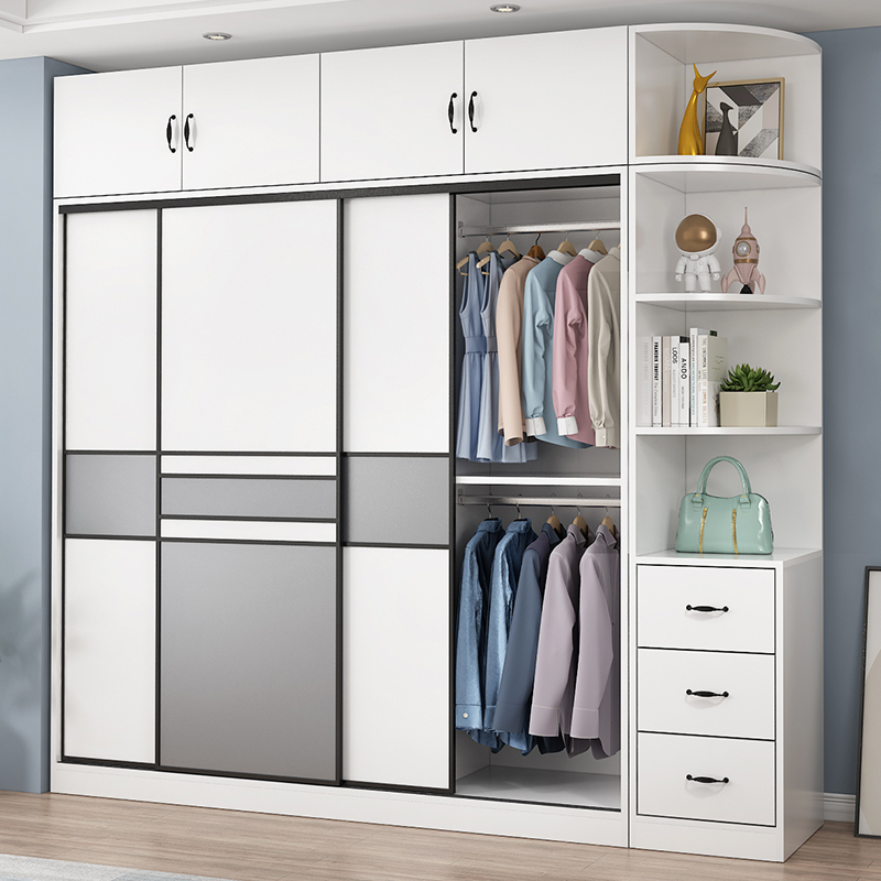 Wardrobe Ramen Modern Minima Home Bedroom Economy Type Closet Solid Wood Lockers Storage Cabinet Simple Cabinet