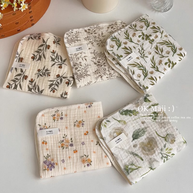 Kitchen Towel, Hand Towel, Small Towel, Dishwashing Cloth, Dishwashing Rag, Lazy Rag, Pure Cotton Floral Multi-Purpose Towel