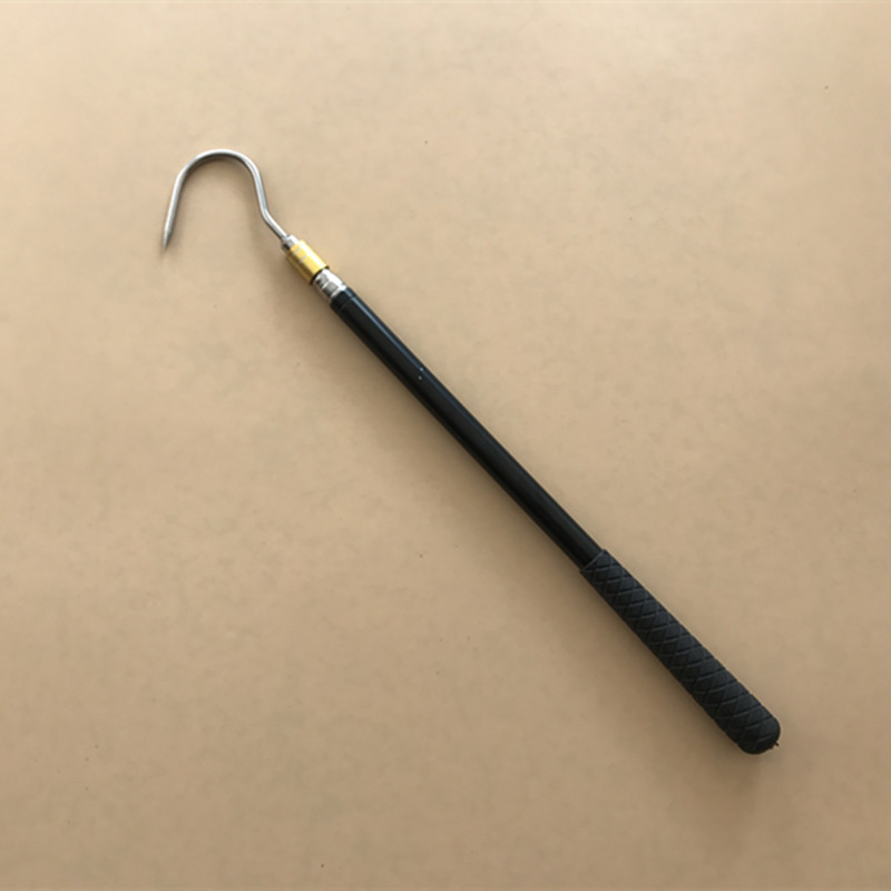 Stainless Steel Single Hook, Long Hook, 2m Section Telescopic Rod Small Hook, Portable Detachable Hook, Aquatic Plant Hook