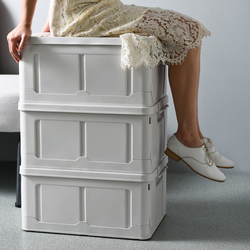 Folding containing box plastic student Dormitory Snack toy containing box Special Number of clothes Clothing Finishing Box Containing box