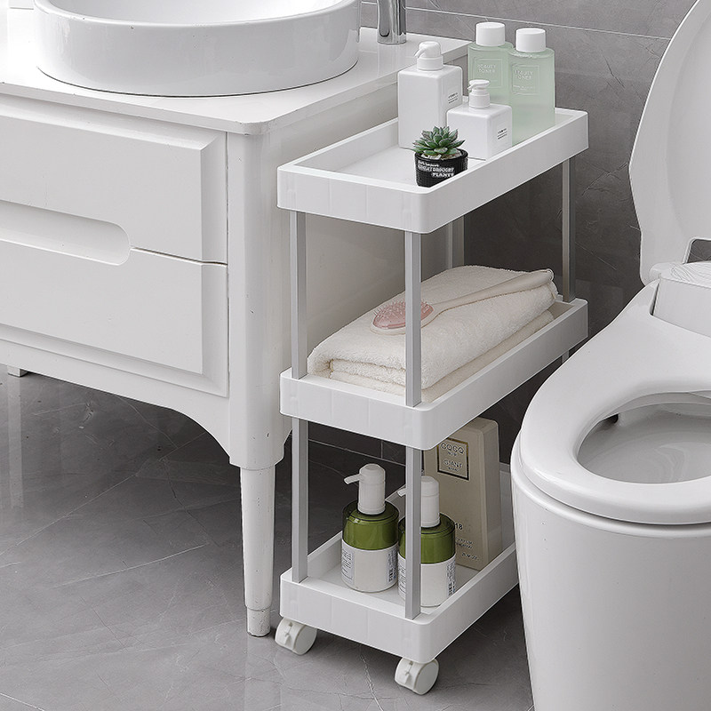 18 18 22cm Bathrooms Clips Sewn Shelve Racks Kitchen Narrow Cabinet Fridge Washing Machine Toilet Gap Shelf Floor