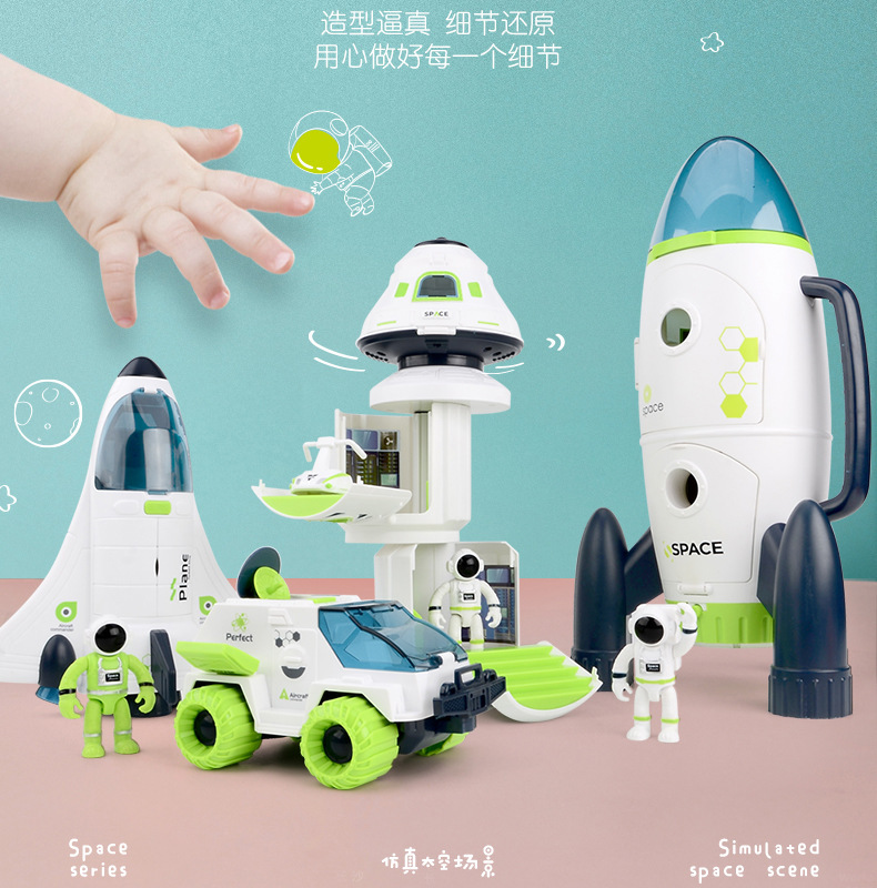 Children Rocket China Space Shuttle Toy Suit Manned Space Capsule Universe Spacecraft Model Astronaut Exploration