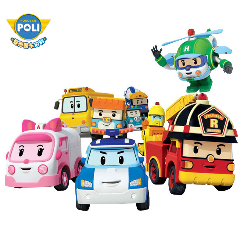 Morphing police car Poli POLI Sheriff Toy car Alloy Ambulance Fire truck Boy car model