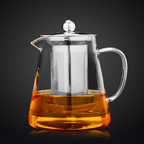 High borosilicate thickened glass teapot heat-resistant kettle bubble teapot electric ceramic stove stainless steel filter teapot tea set