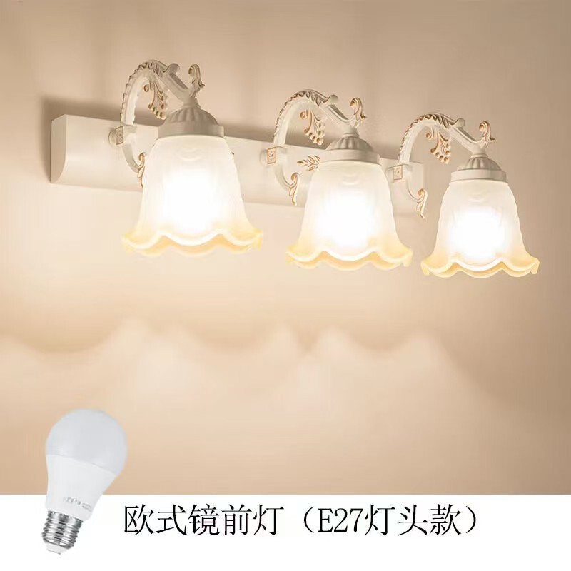 European Style Simple and Atmospheric Bathroom Bathroom Mirror Headlight Waterproof Anti-Fog Mirror Cabinet Wall Lamp Led Bulb Makeup Wall Lamp European Style Simple and Atmospheric Bathroom Bathroom Mirror Headlight Waterproof Anti-Fog Mirror Cabinet Wall Lamp Led Bulb Makeup Wall Lamp