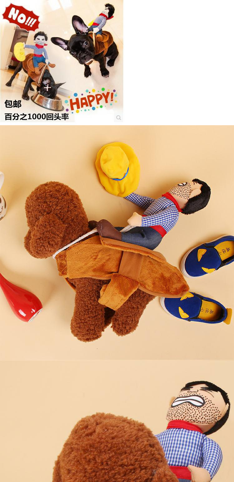 Pet Cưỡi biến hình vui nhộn Quần áo chó vui nhộn Teddy Cat Bomei VIP Chó nhỏ mặc mùa thu và mùa đông - Quần áo & phụ kiện thú cưng áo cho chó phốc
