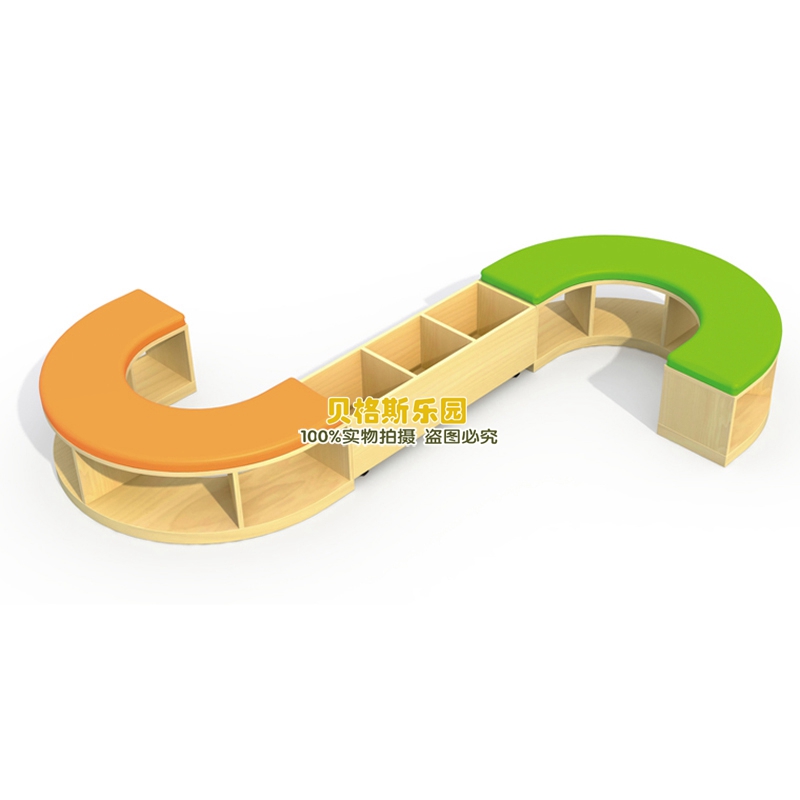 Children Early Education Book Placement Cabinet Zhangzi Pine Book Show Shelf Shelve Shelf Composition Bookshelf Solid Wood Soft Bag Sofa