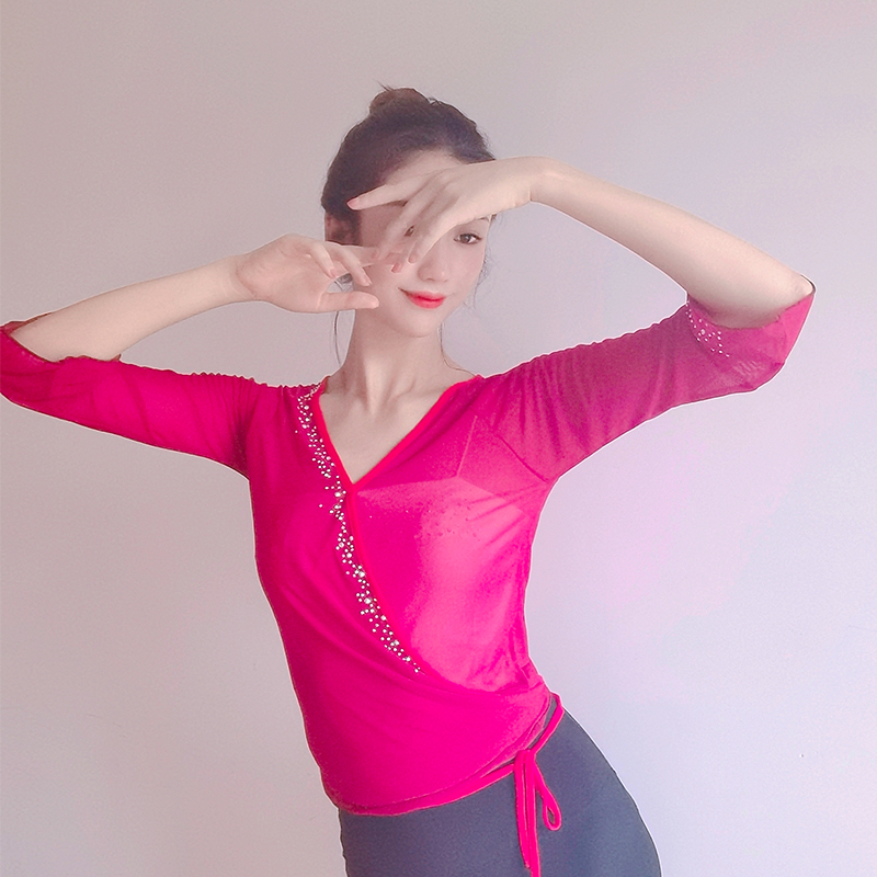 Classical Dance Rhyme Clothing Base Training Utiliti Summer Teachers Dance Long Sleeve Cardiovert water drill to be admitted to clothes women