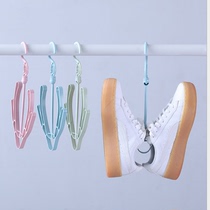Creative windproof double hook balcony shoe drying rack multi-functional shoe drying rack hook drying shoe rack drying rack